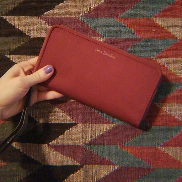 Vera Bradley Handbags - Vera Bradley Red Wristlest Wallet